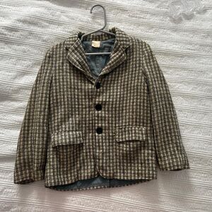 Vintage Women’s Preppy Wool Blend Plaid Button Down Blazer Size 7 Grandpacore